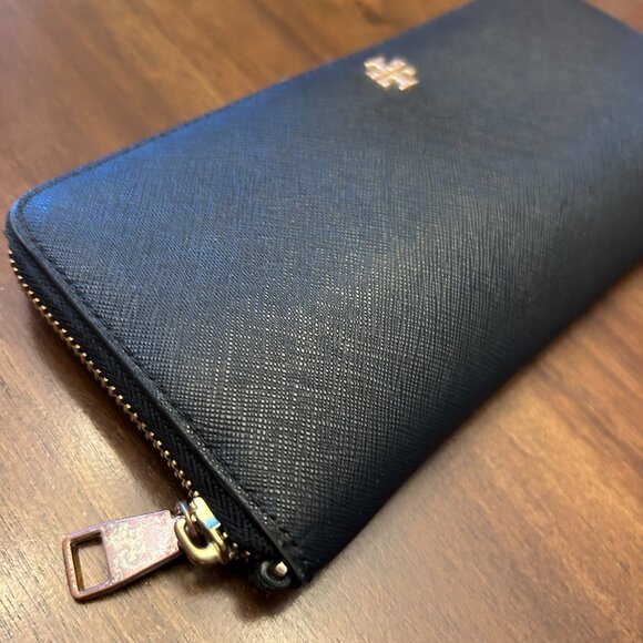 Tory Burch Women's Robinson Saffiano Continental Wallet Black - Picture 3 of 16